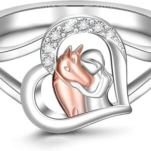 261 KC Horse Ring for Women Sterling Silver