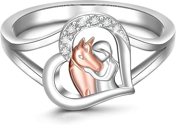 261 KC Horse Ring for Women Sterling Silver