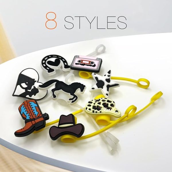 8Pcs Cowgirl Straw Cover for Cup - Image 3